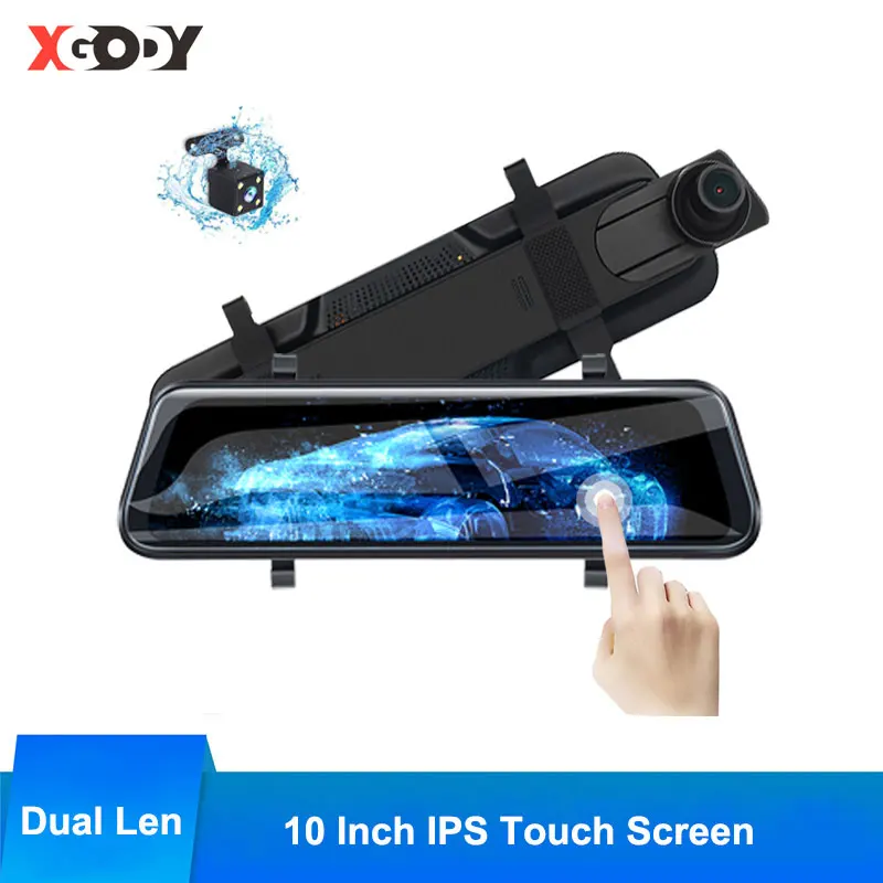 Xgody 10'' Car Dvr Dash Cam Dual Len Rear View Mirror Auto Dashcam Recorder Registrator In Car Video Full Hd Dash Camera Vehicle
Xgody 10'' Car Dvr Dash Cam Dual Len Rear View Mirror Auto Dashcam Recorder Registrator In Car Video Full Hd Dash Camera Vehicle