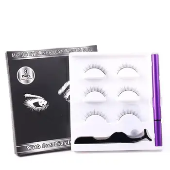 Female Makeups 3 Pairs Magnetic Eyelashs set Magnet Eyeliner Liquid B1V6
Female Makeups 3 Pairs Magnetic Eyelashs set Magnet Eyeliner Liquid B1V6