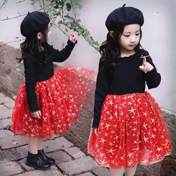 Girls Winter Spring Casual Dress Cotton Knitted Fleece Lining Sequin Star Tulle Dresses for Toddler Baby Kids Gauze Dresses
Girls Winter Spring Casual Dress Cotton Knitted Fleece Lining Sequin Star Tulle Dresses for Toddler Baby Kids Gauze Dresses