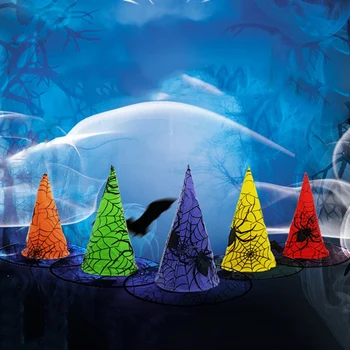 5Pcs Witch Hats Masquerade Spider Pattern Wizard Hat Cosplay Costume Accessories Halloween Party Fancy Dress Decoration
5Pcs Witch Hats Masquerade Spider Pattern Wizard Hat Cosplay Costume Accessories Halloween Party Fancy Dress Decoration