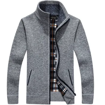 Mens Fleece Sweaters Autumn Winter Warm Cashmere Sweater Coat Business Dress Wool Zipper Casual Sweater Men Knitted Sweatercoat
Mens Fleece Sweaters Autumn Winter Warm Cashmere Sweater Coat Business Dress Wool Zipper Casual Sweater Men Knitted Sweatercoat