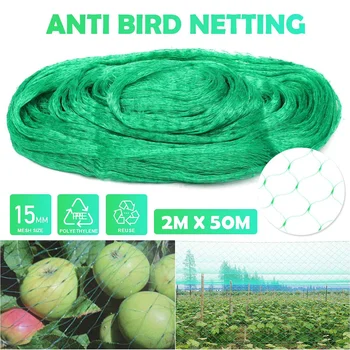 2x50m Anti Bird Net Pond Netting Protection Orchard Garden Farm Crop Plant Crops Fruit Tree Vegetable Flower Garden Mesh Protect
2x50m Anti Bird Net Pond Netting Protection Orchard Garden Farm Crop Plant Crops Fruit Tree Vegetable Flower Garden Mesh Protect
