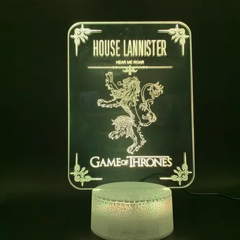 Led Night Light Game of Thrones Nightlight House Lannister Home luminaria Light Birthday Gift for Kids Bedroom Child 3d Lamp
Led Night Light Game of Thrones Nightlight House Lannister Home luminaria Light Birthday Gift for Kids Bedroom Child 3d Lamp