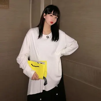 Loose Hong Kong Style Irregular Sense of Design Black Button O Neck Split Fork T Shirt 2020 Summer New T Shirt Women DMY4058
Loose Hong Kong Style Irregular Sense of Design Black Button O Neck Split Fork T Shirt 2020 Summer New T Shirt Women DMY4058
