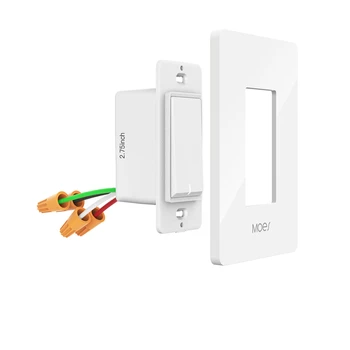 MoesHouse SS01S US WiFi Smart Light Switch Control by Smart Life APP Works Alexa Google Home for Voice Control No Hub Required
MoesHouse SS01S US WiFi Smart Light Switch Control by Smart Life APP Works Alexa Google Home for Voice Control No Hub Required