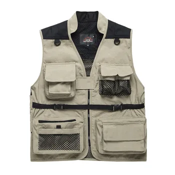 2020 Men's Multi-Pocket Work Vest Four Seasons Zipper Mesh Stitching V-neck Canvas Vest
2020 Men's Multi-Pocket Work Vest Four Seasons Zipper Mesh Stitching V-neck Canvas Vest
