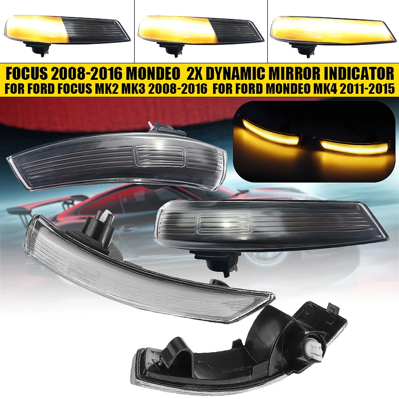 Dynamic Turn Signal Led Side Wing Rearview Mirror Indicator Repeater Blinker Light Flowing Led for Ford Focus mk2 3 for Mondeo 4
Dynamic Turn Signal Led Side Wing Rearview Mirror Indicator Repeater Blinker Light Flowing Led for Ford Focus mk2 3 for Mondeo 4