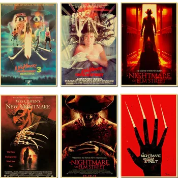 Classic American Horror Movies Nightmare On Elm Street retro poster sticker kraft paper wall decoration home bar
Classic American Horror Movies Nightmare On Elm Street retro poster sticker kraft paper wall decoration home bar