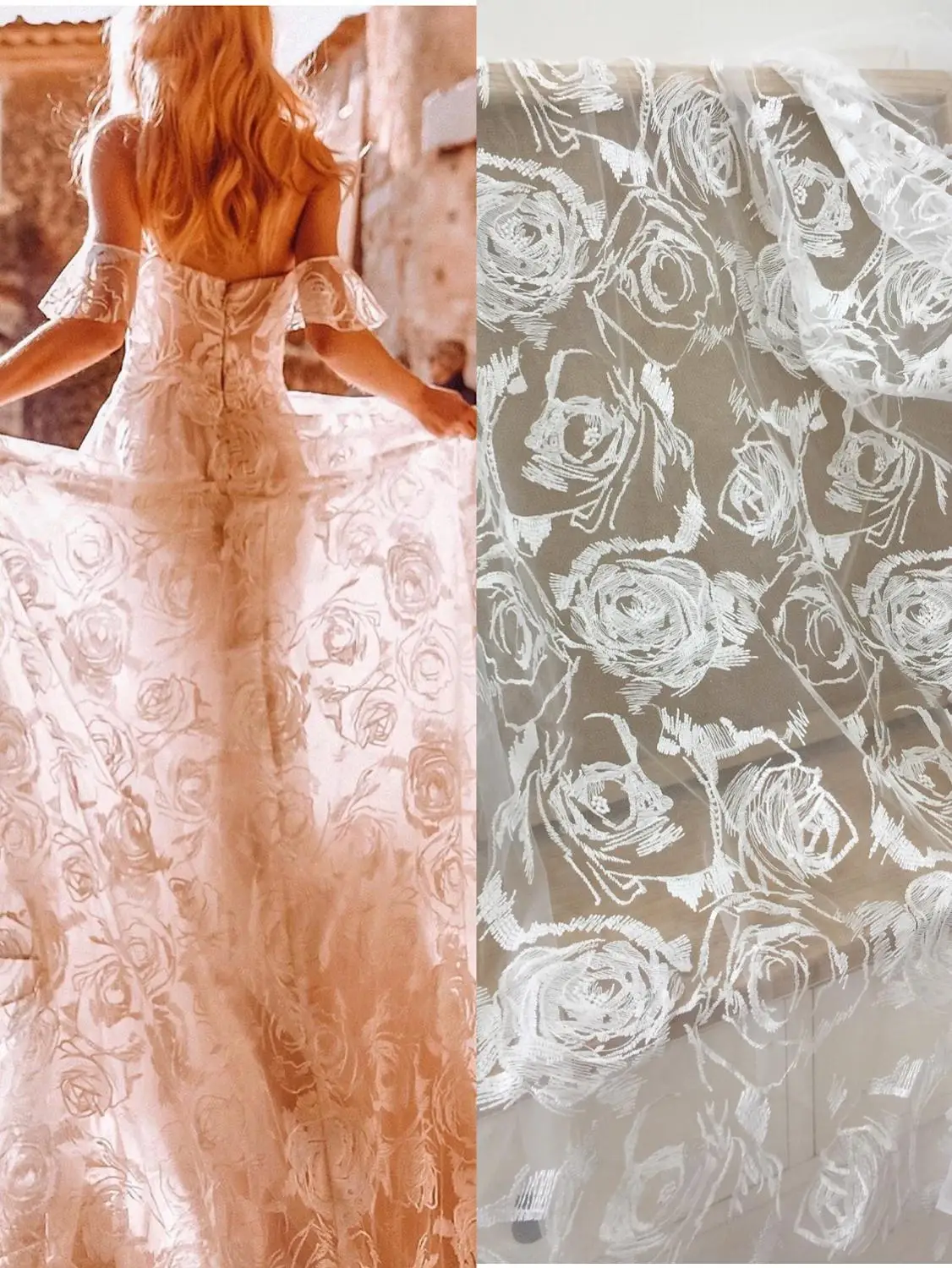 5 yards Floral Embroidered Lace Fabric for Bridal Gown Wedding Dress Evening Dress 51'' width
5 yards Floral Embroidered Lace Fabric for Bridal Gown Wedding Dress Evening Dress 51'' width
