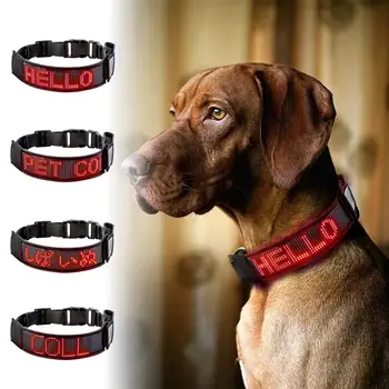 Flashing Adjustable Pet Collar Bluetooth Programmable Name Number Display Board Anti-Lost Dog Tag Sign Night Safety Collar
Flashing Adjustable Pet Collar Bluetooth Programmable Name Number Display Board Anti-Lost Dog Tag Sign Night Safety Collar