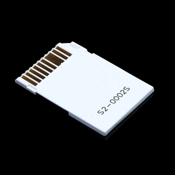 

Dual Slot Memory Card Adapter 2 Micro SD HC Cards Converter Micro SD TF to Memory Stick MS Pro Duo for PSP Card White Games Case