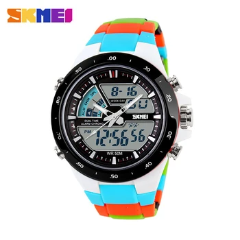 

SKMEI Sport Watch Men Fashion Casual Alarm Clock 30M Waterproof Military Chrono Dual Display Wristwatches Relogio Masculino 1016