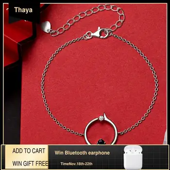 Thaya Round Wheel Concept Bracelet s925 Silver BlackWhite Zircon Thin Chain Dainty Bracelet 19cm Simple Design For Women Jewelry
Thaya Round Wheel Concept Bracelet s925 Silver BlackWhite Zircon Thin Chain Dainty Bracelet 19cm Simple Design For Women Jewelry