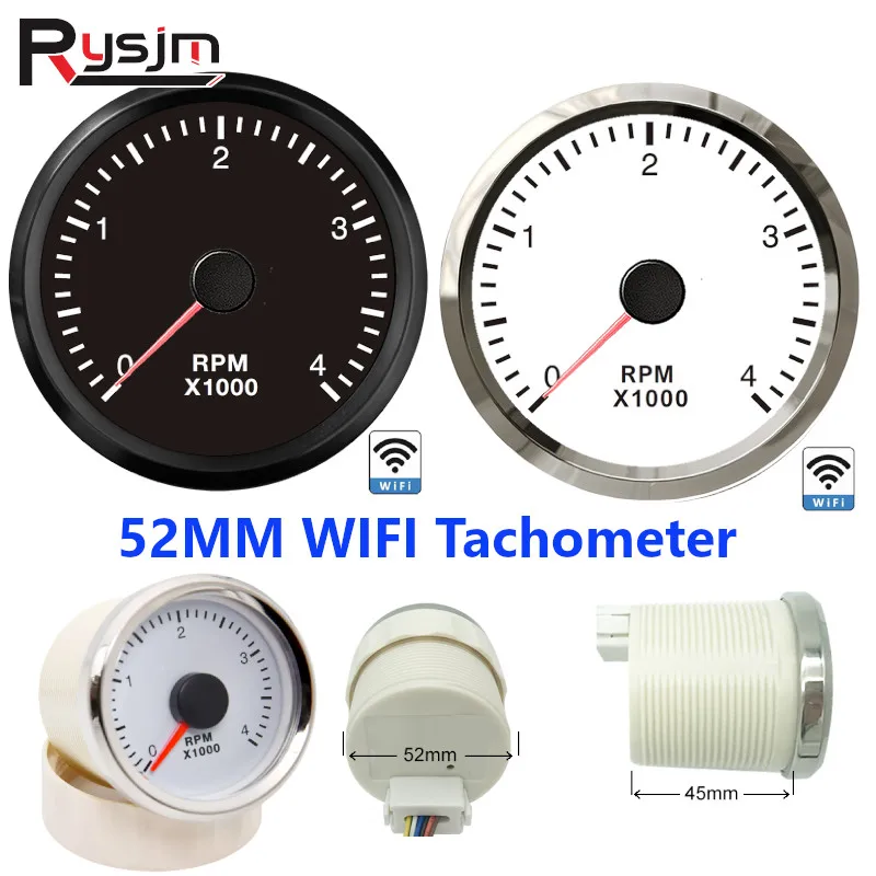 New 52mm 2'' WiFi Tachometer 4000/8000rpm Programmable RPM Gauges For ATV Motorcycle 9-32V Support all Diesel & Gasoline engine
New 52mm 2'' WiFi Tachometer 4000/8000rpm Programmable RPM Gauges For ATV Motorcycle 9-32V Support all Diesel & Gasoline engine