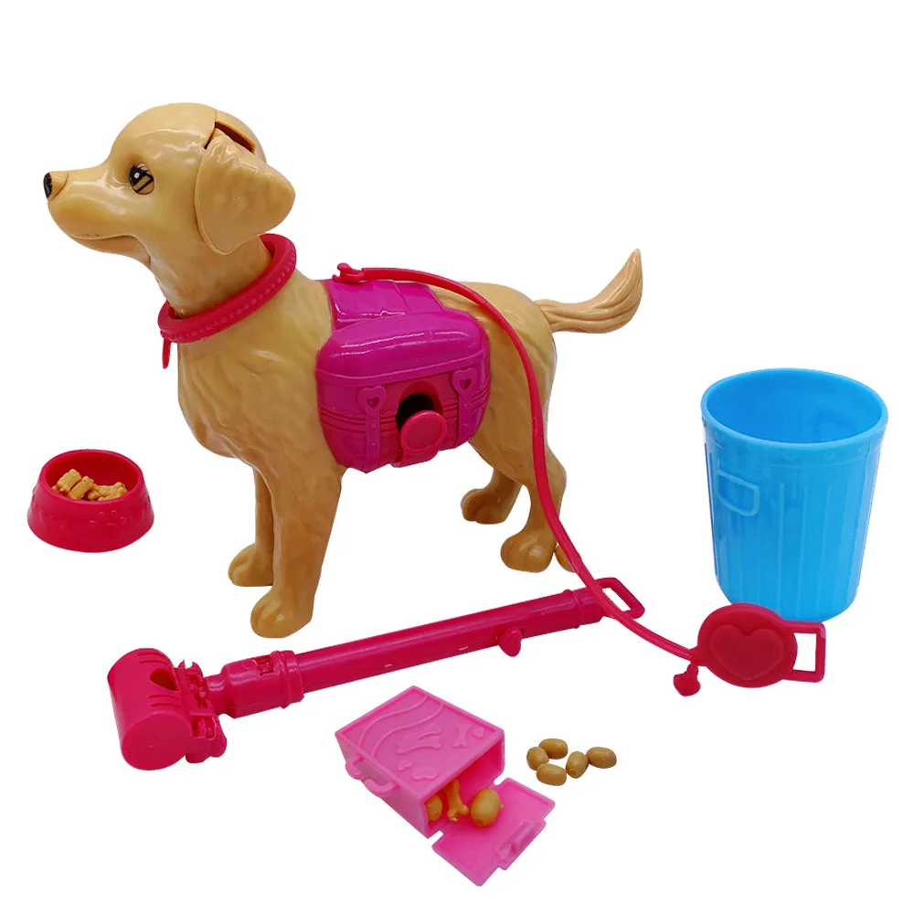 Большая серая собака с волком пластиковая игрушка 1:6 набор Барби принцессы кукла
