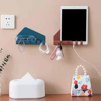 Nordic No Trace Strong Self-Adhesive 4 Hooks Adsorbed Wall Mounted Storage Rack Adsorbed Hanging Shelf For Phone Stand Bracket
Nordic No Trace Strong Self-Adhesive 4 Hooks Adsorbed Wall Mounted Storage Rack Adsorbed Hanging Shelf For Phone Stand Bracket