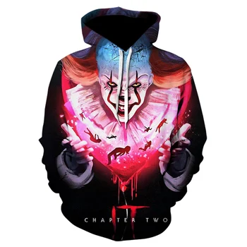 Horror Movie It Chapter Two Fashion Hoodies 3D Print Men's Cool Colorful Streetwear Hoodie Unisex joker Autumn Winter Jackets 
Horror Movie It Chapter Two Fashion Hoodies 3D Print Men's Cool Colorful Streetwear Hoodie Unisex joker Autumn Winter Jackets