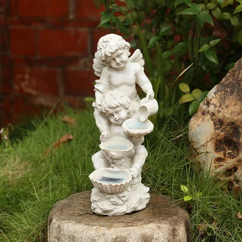 Solar Powered Led Lights Garden Yard Home Two Angel Boys Holding A Kettle Ornament Outdoor Decor Sculpture Garden Art Statues
Solar Powered Led Lights Garden Yard Home Two Angel Boys Holding A Kettle Ornament Outdoor Decor Sculpture Garden Art Statues