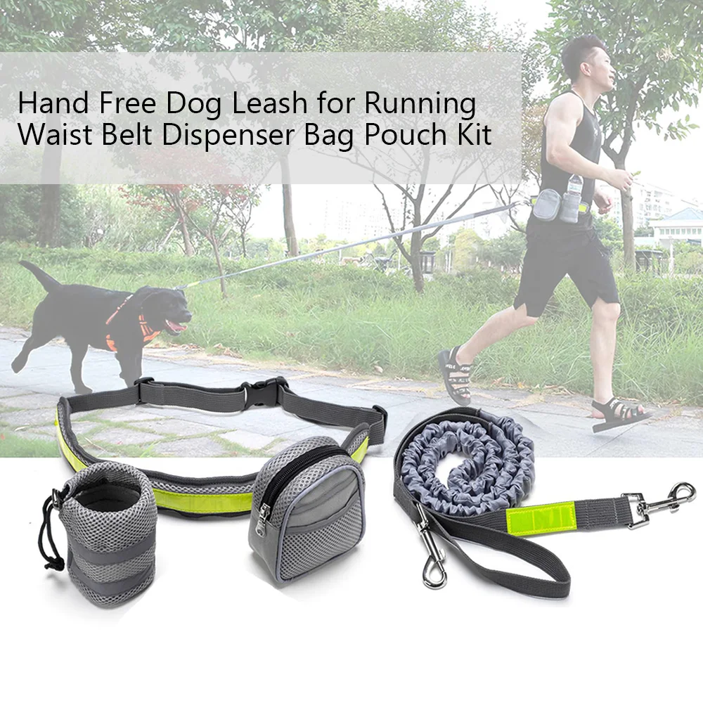 Hand Free Dog Leash for Running Walking Hiking with Reflective Waist Belt Dispenser Bag Large Pouch Kit
Hand Free Dog Leash for Running Walking Hiking with Reflective Waist Belt Dispenser Bag Large Pouch Kit
