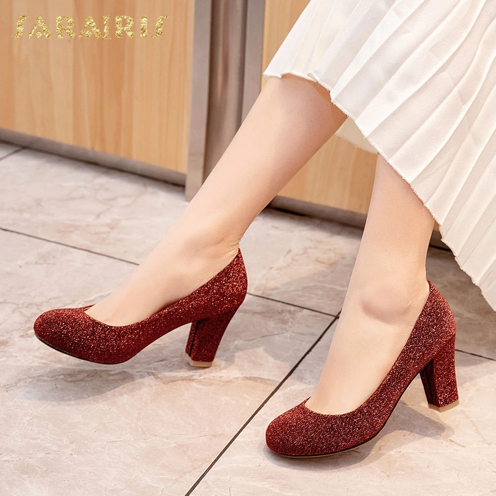 Sarairis 2020 New Fashion Chunky High Heel Pumps Woman Shoes Slip-On Platform Party Bling Pumps Women Shoes Woman Footwear
Sarairis 2020 New Fashion Chunky High Heel Pumps Woman Shoes Slip-On Platform Party Bling Pumps Women Shoes Woman Footwear