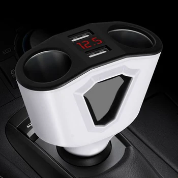 Car Charger Socket Lighter 2 Way LED Screen Display Universal Dual USB Adapter Splitter Quick Charge 2 Port 12-24V
Car Charger Socket Lighter 2 Way LED Screen Display Universal Dual USB Adapter Splitter Quick Charge 2 Port 12-24V