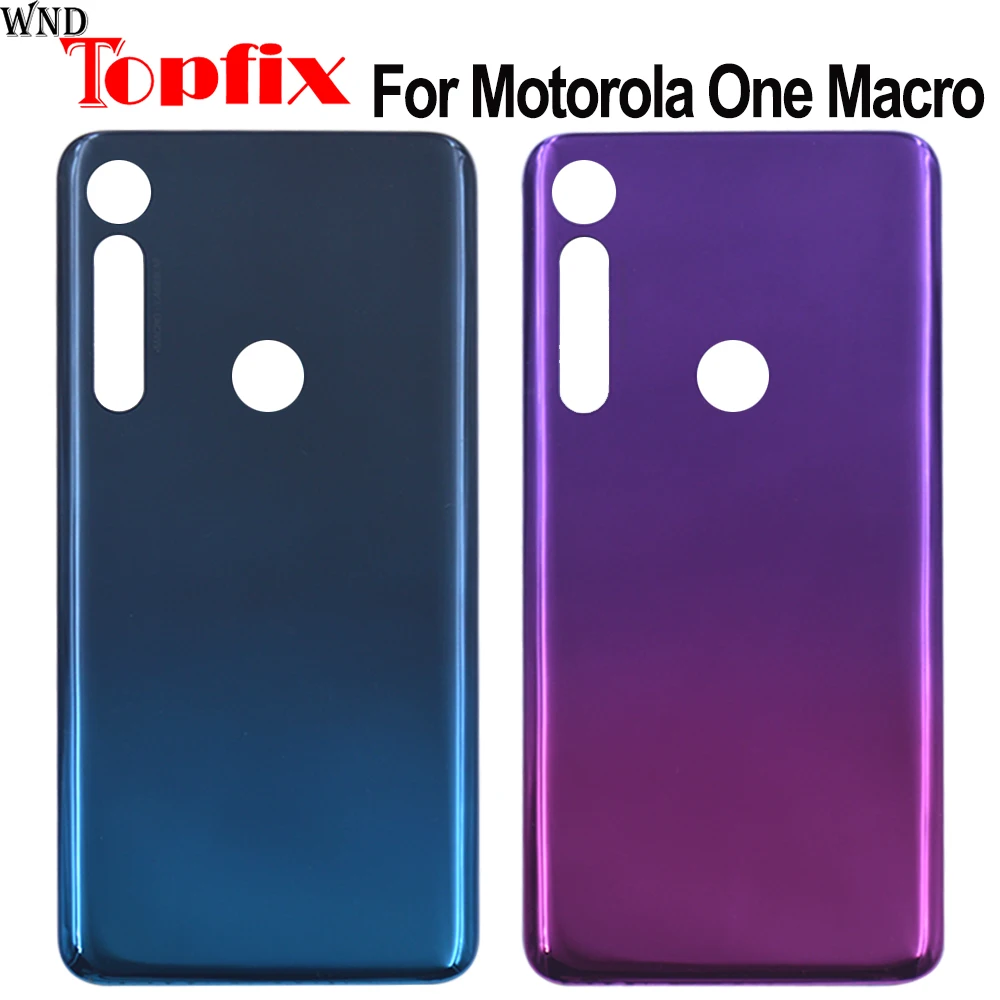 Новая крышка для Motorola One Macro задняя крышка батарейного отсека задняя стеклянная крышка корпуса одна Крышка батарейного отсека для макросъемки