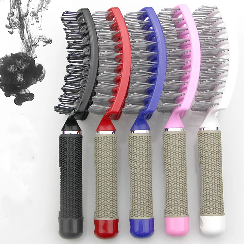 Description Picture 3 of itemCurved Vented Professional Detangling Comb Portable Home Massage Hair Brush Styling Tools Fast Drying Barber Hairdressing Salon