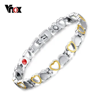 Vnox Vintage Heart Bracelet Bangle Magnet Germanium Stone Health Care Women Jewelry Adjustable Size
Vnox Vintage Heart Bracelet Bangle Magnet Germanium Stone Health Care Women Jewelry Adjustable Size
