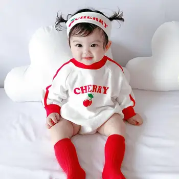 Cute Newborn Baby Girl Cherry Printed Bodysuit Cotton Long Sleeve Jumpsuit With Headband O-neck Baby Girl Clothes 0-24M
Cute Newborn Baby Girl Cherry Printed Bodysuit Cotton Long Sleeve Jumpsuit With Headband O-neck Baby Girl Clothes 0-24M