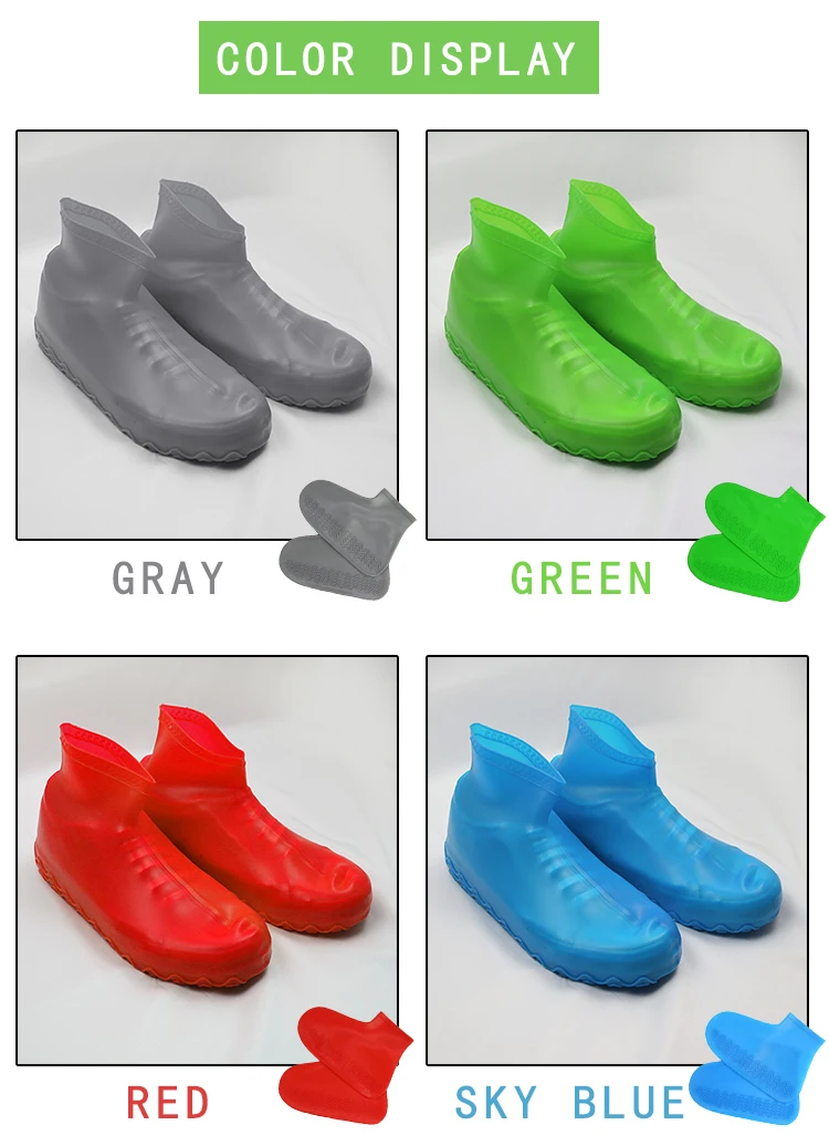 Silicone Reusable Latex Waterproof Rain Shoes Covers