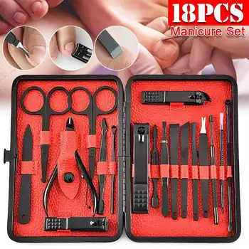 18 Pcs Nail Clippers Professional Pedicure Scissors Set Portable Cuticle Eagle Hook Tweezers Manicure Nail Cutter Tool Set
18 Pcs Nail Clippers Professional Pedicure Scissors Set Portable Cuticle Eagle Hook Tweezers Manicure Nail Cutter Tool Set