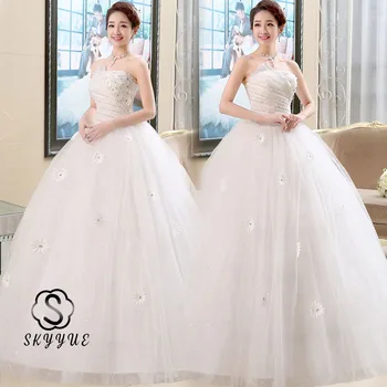 Skyyue Lace Up Wedding Dress FR695 Crystal Strapless Vestidos De Novia Appliques Long Wedding Gowns Sleeveless Bridal Dresses
Skyyue Lace Up Wedding Dress FR695 Crystal Strapless Vestidos De Novia Appliques Long Wedding Gowns Sleeveless Bridal Dresses