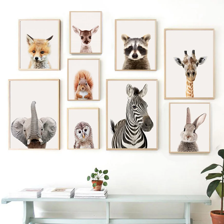 animal canvas for nursery