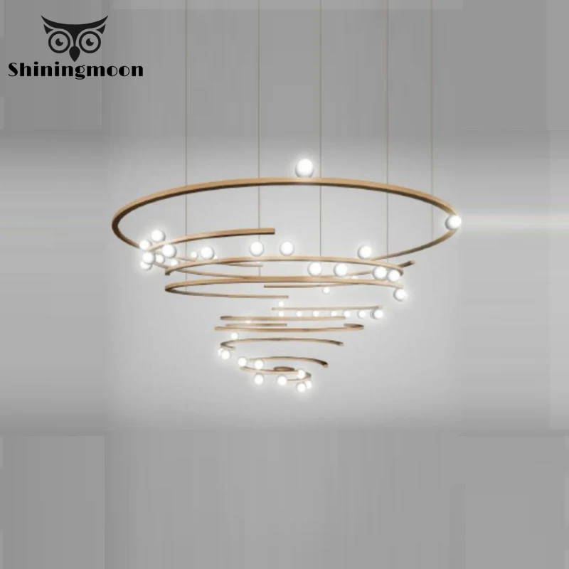 Modern Designer LED Chandelier Lighting Living Room Glass Circle Ceiling Chandeliers Villa Indoor Lighting Decor Light Fixtures
Modern Designer LED Chandelier Lighting Living Room Glass Circle Ceiling Chandeliers Villa Indoor Lighting Decor Light Fixtures