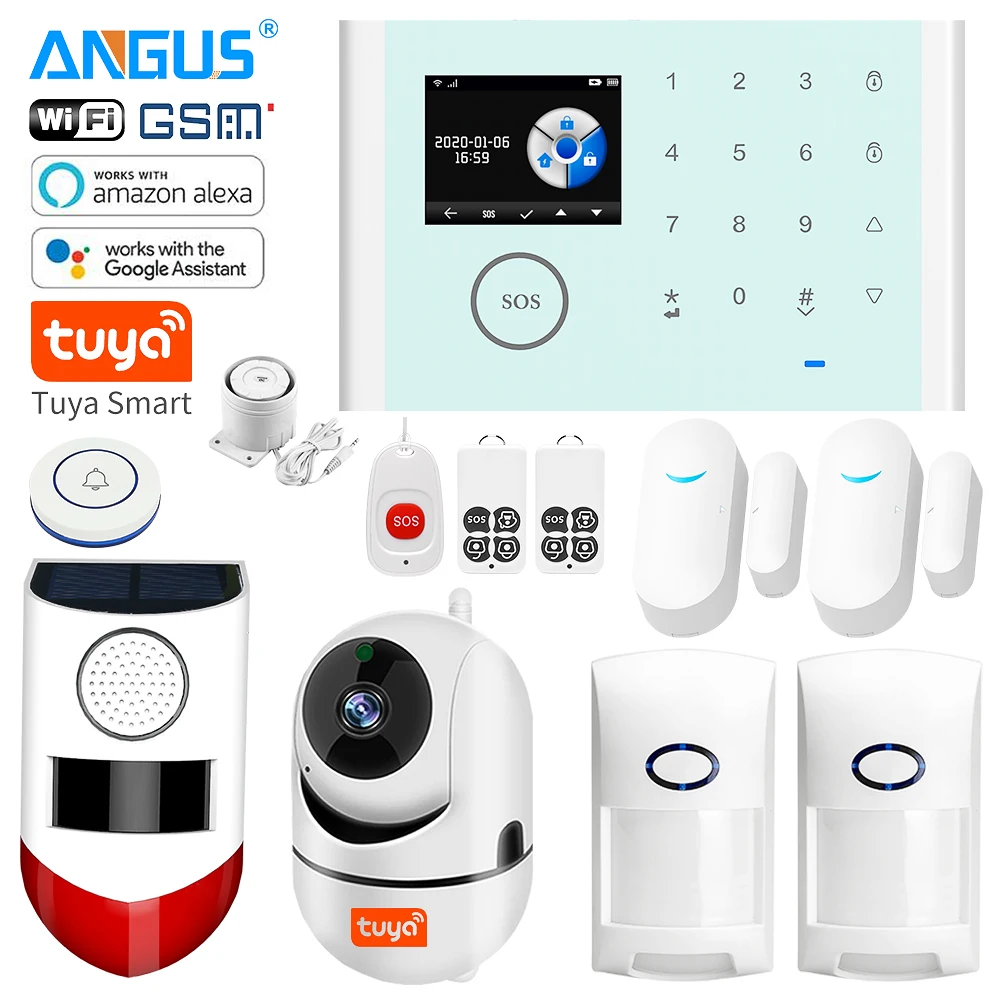 New 2020 Angus Home Security External Wifi Camera Siren Alarm System with Remote Control Intercom Door Opening Sensor For House
New 2020 Angus Home Security External Wifi Camera Siren Alarm System with Remote Control Intercom Door Opening Sensor For House
