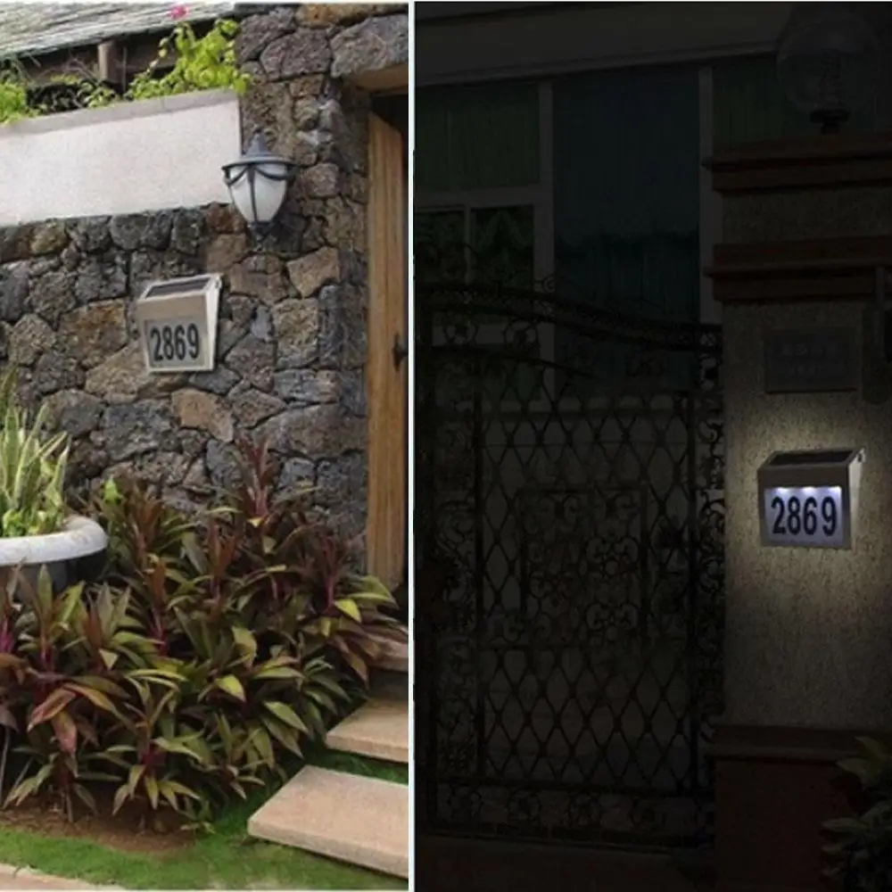 Solar Street Lamp Home Garden Eco-Friendly Solar House Address Light Security LED Durable Landscape Walkway Lights Hardlight
Solar Street Lamp Home Garden Eco-Friendly Solar House Address Light Security LED Durable Landscape Walkway Lights Hardlight