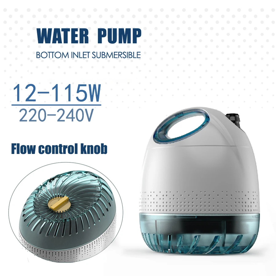 12-115W Aquarium Submersible Pump Flow Adjustable Bottom Suction Pump Fish Tank Filter Quiet Circulation Fountain Pump 220-240V
12-115W Aquarium Submersible Pump Flow Adjustable Bottom Suction Pump Fish Tank Filter Quiet Circulation Fountain Pump 220-240V