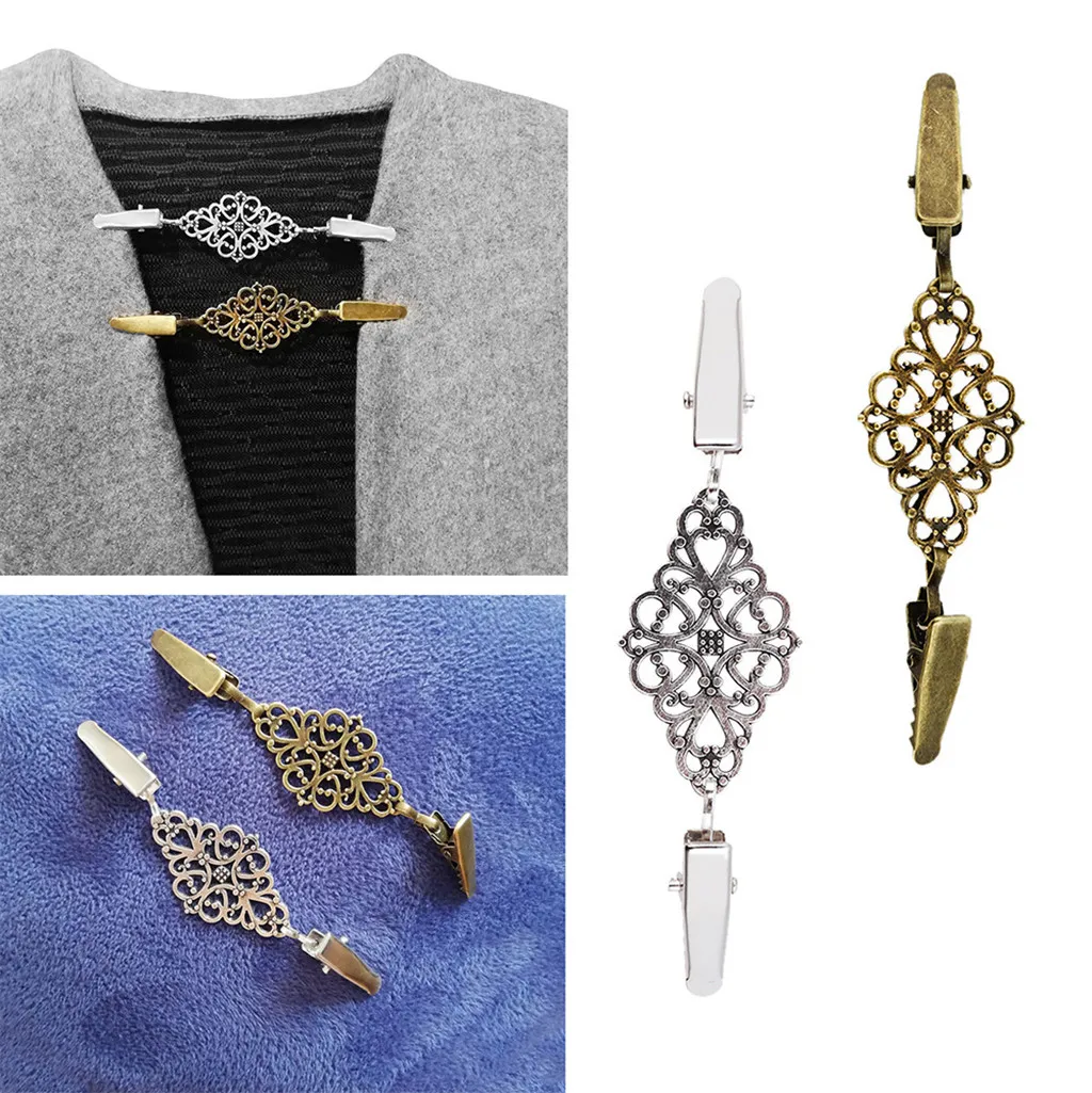 Women Cardigan Sweater Blouse Shawl Brooch Shirt Collar Retro Duck Clip Clasps Charm Accessories Gift Carved Flower Jewelry Pin
Women Cardigan Sweater Blouse Shawl Brooch Shirt Collar Retro Duck Clip Clasps Charm Accessories Gift Carved Flower Jewelry Pin