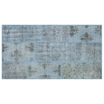 Handmade Blue Vintage Overdyed Patchwork Area Rug 080x150 Cm-2'7''X4'11''
Handmade Blue Vintage Overdyed Patchwork Area Rug 080x150 Cm-2'7''X4'11''