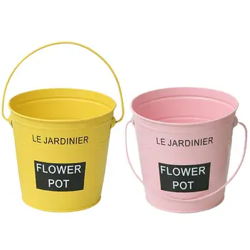 2PCS Flower Buckets Delicate Iron Sheet Vintage Handle Plants Pot Buckets Flowerpot for Shop Balcony 
2PCS Flower Buckets Delicate Iron Sheet Vintage Handle Plants Pot Buckets Flowerpot for Shop Balcony