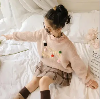 2019 Korea style girls pom pom fleece sweatshirt fashion autumn winter girls sweatshirt 4-9t C378 
2019 Korea style girls pom pom fleece sweatshirt fashion autumn winter girls sweatshirt 4-9t C378