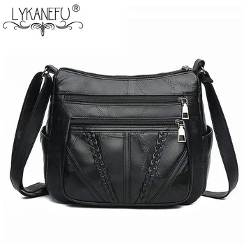 LYKANEFU Patchwork Women's Shoulder Bags Genuine Leather Bag Women Leather Handbag Designer Sheepskin Cross Body Purse Lady 
LYKANEFU Patchwork Women's Shoulder Bags Genuine Leather Bag Women Leather Handbag Designer Sheepskin Cross Body Purse Lady