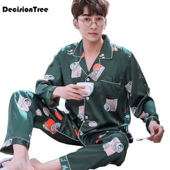 2020 silk satin men pajamas set long sleeve pants homewear suit solid comfy pieces soft nightgown men sleepwear set
2020 silk satin men pajamas set long sleeve pants homewear suit solid comfy pieces soft nightgown men sleepwear set