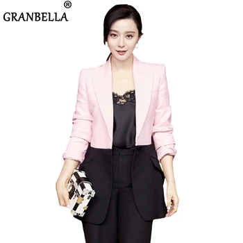 High Quality Elegant Runway Blazer Women 2020 New Slim Signle Button Hit Color Patchwork Formal Blazers Coat For Office Ladies
High Quality Elegant Runway Blazer Women 2020 New Slim Signle Button Hit Color Patchwork Formal Blazers Coat For Office Ladies