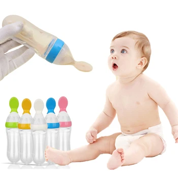 Newborn Baby Squeezing Feeding Bottle Silicone Training Rice Spoon Infant Cereal Food Supplement Feeder Safe Tableware Tools
Newborn Baby Squeezing Feeding Bottle Silicone Training Rice Spoon Infant Cereal Food Supplement Feeder Safe Tableware Tools