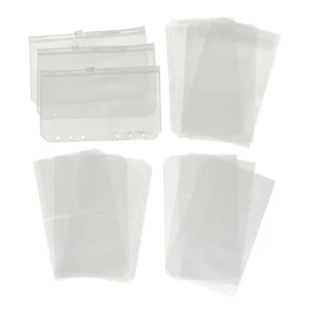 12Pcs Clear PVC Binder Pockets Zipper Folder Fit for 6 Rings Notebook Documents Cards Collection Bag
12Pcs Clear PVC Binder Pockets Zipper Folder Fit for 6 Rings Notebook Documents Cards Collection Bag