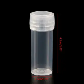 20Pcs 5ml Plastic Test Tubes Vials Sample Container Powder Craft Screw Cap Bottles for Office School Chemistry Supplies
20Pcs 5ml Plastic Test Tubes Vials Sample Container Powder Craft Screw Cap Bottles for Office School Chemistry Supplies