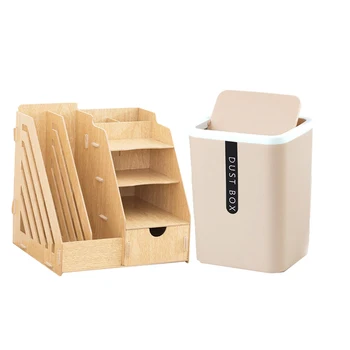 Desktop Organizer Bookshelf A4 Drawer Folder Shelf File Tray Desk Organizer Yellow & Desktop Trash Can
Desktop Organizer Bookshelf A4 Drawer Folder Shelf File Tray Desk Organizer Yellow & Desktop Trash Can