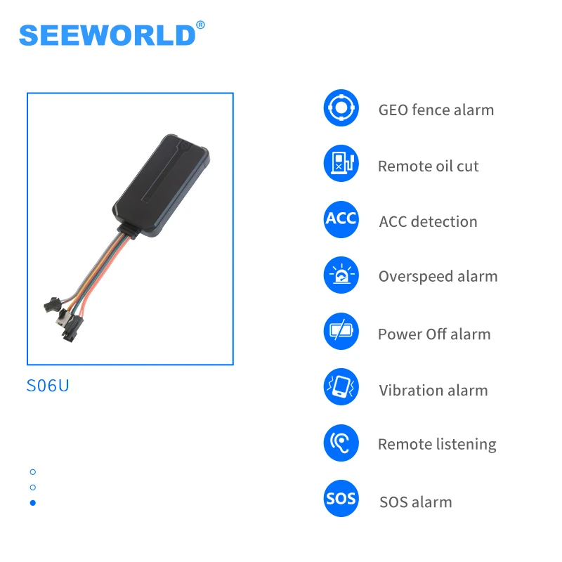 Seeworld ACC ignition detection GPS tracker device S06U with gps tracker Real Time Tracking System
Seeworld ACC ignition detection GPS tracker device S06U with gps tracker Real Time Tracking System