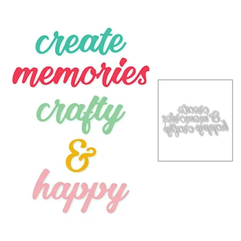 2020 New Word Create Memories Happy and Crafty Metal Cutting Dies For DIY Scrapbooking Greeting Card Paper Album Making no stamp
2020 New Word Create Memories Happy and Crafty Metal Cutting Dies For DIY Scrapbooking Greeting Card Paper Album Making no stamp